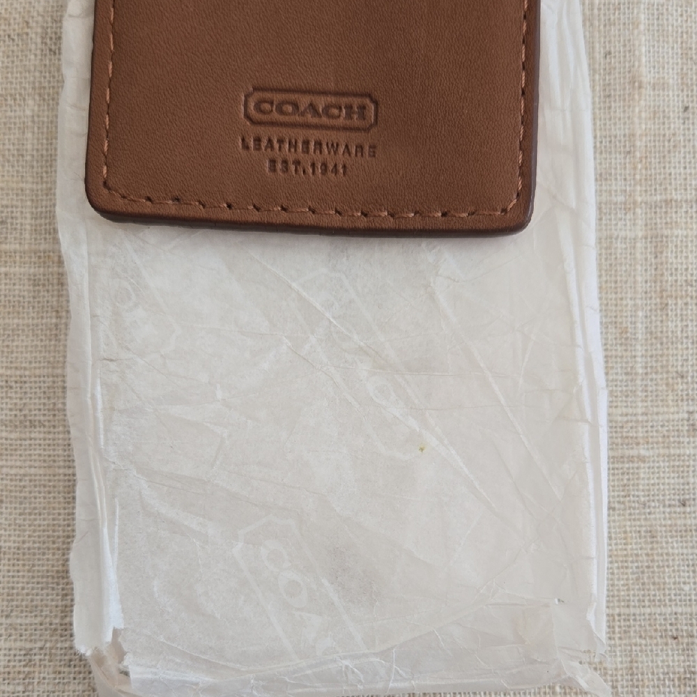 Vintage Authentic Coach Luggage Tag in Tan Leather - Picture 10 of 12